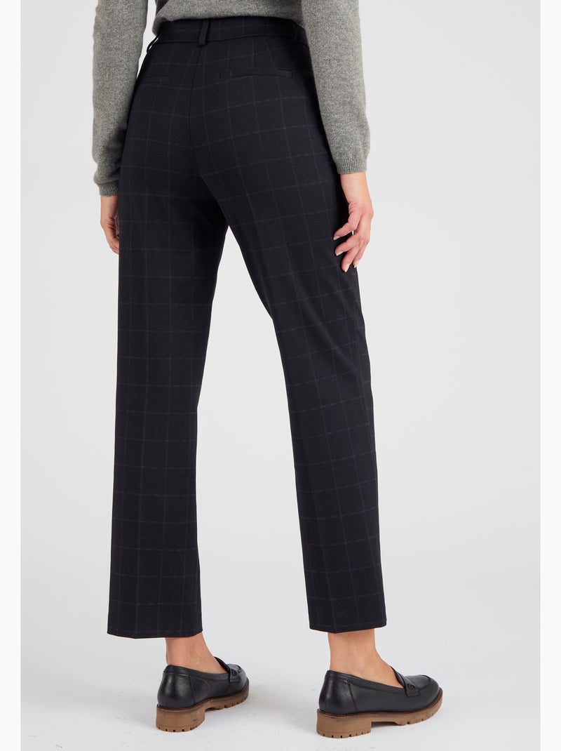 Pantalon 7/8ème maille milano jacquard - Damart Noir - Kiabi