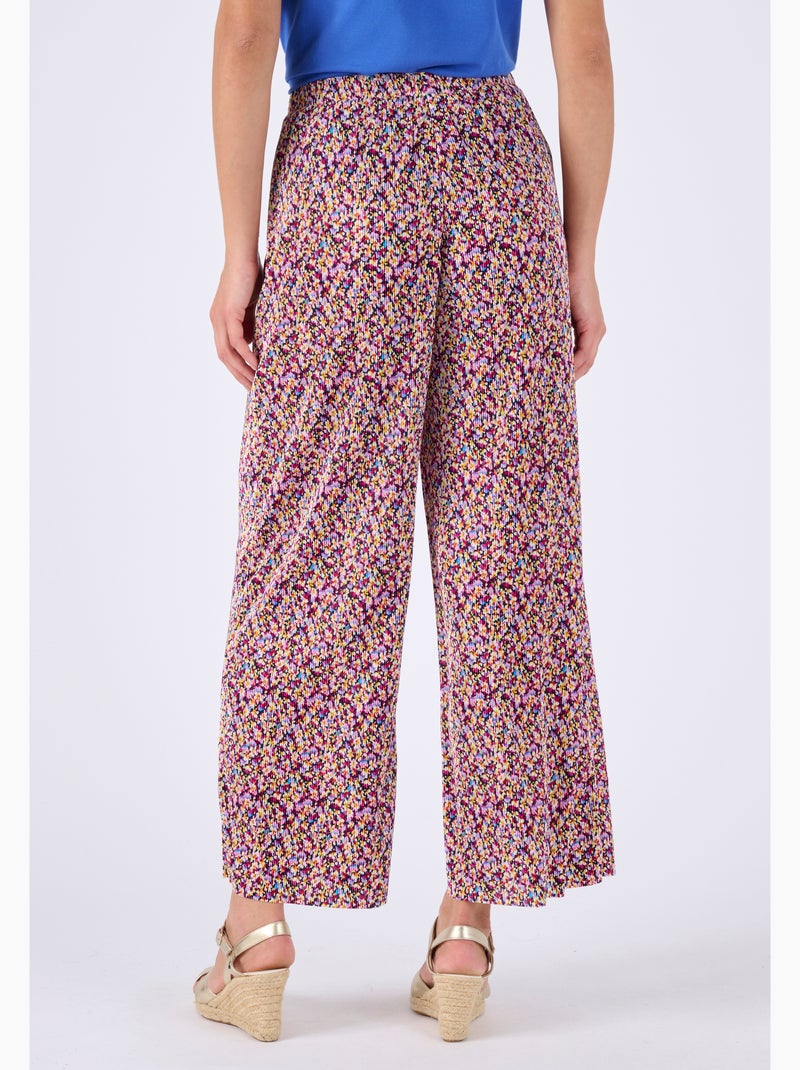 Pantalon 7/8ème maille plissée - damart Rose - Kiabi