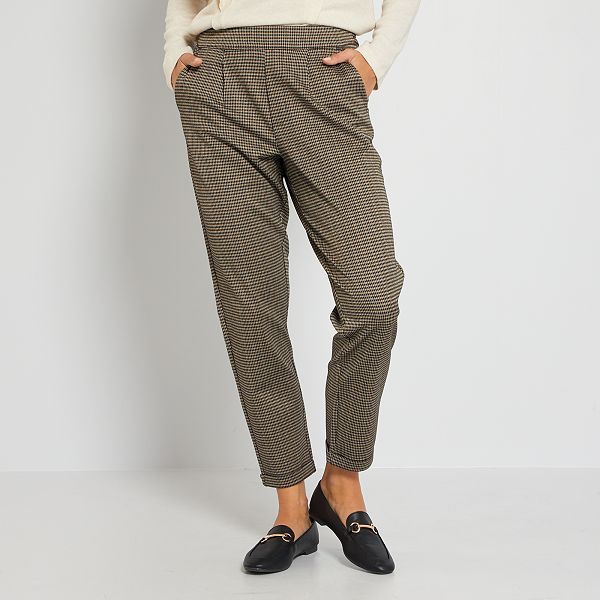 pantalon pied de poule kiabi