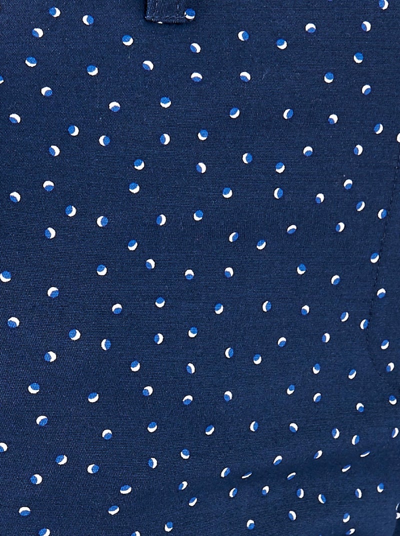 Pantalon 7/8ème satin de coton - Damart Bleu - Kiabi