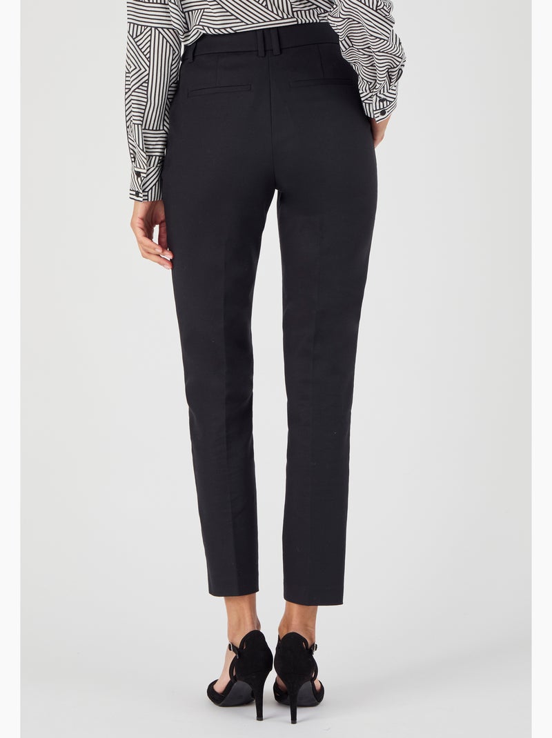 Pantalon 7/8ème satin de coton - Damart Noir - Kiabi