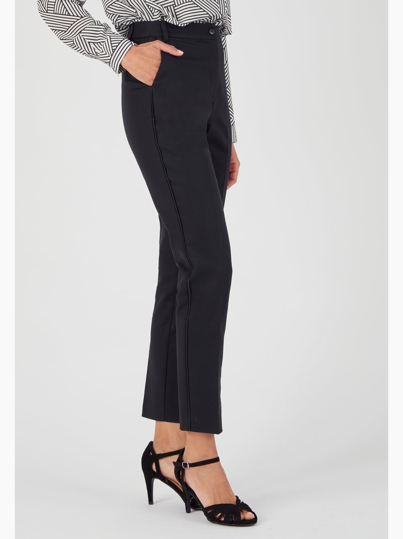 Pantalon 7/8ème satin de coton - Damart Noir - Kiabi