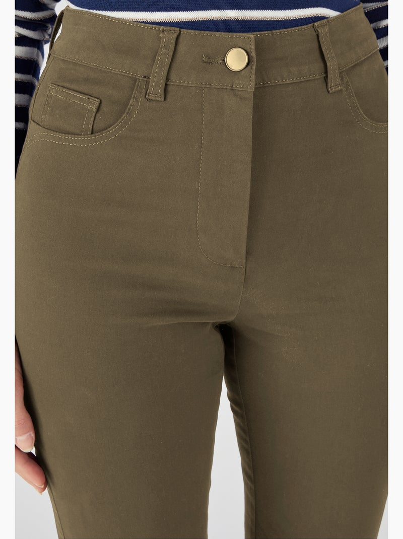 Pantalon 7/8ème slim Perfect Fit by Damart - Damart Vert olive - Kiabi