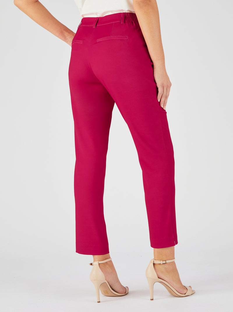 Pantalon 7/8ème stretch, fluide - Damart Rose - Kiabi