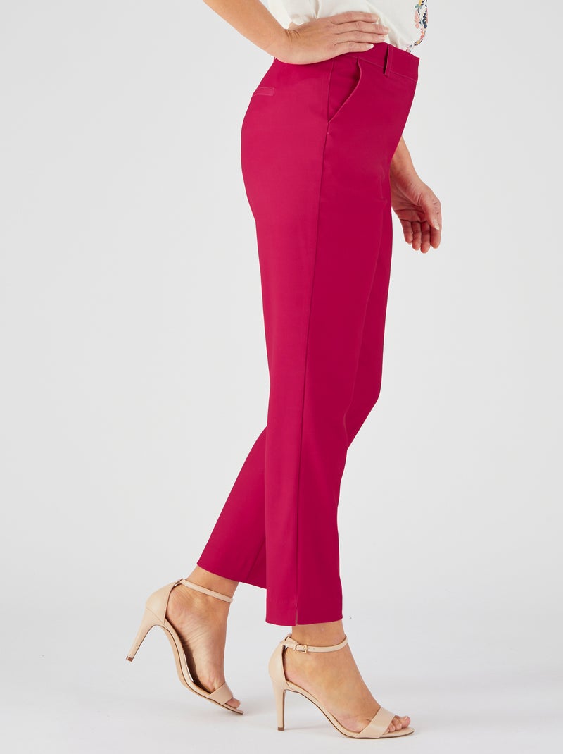 Pantalon 7/8ème stretch, fluide - Damart Rose - Kiabi