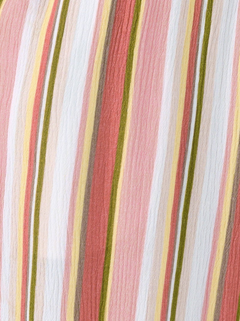 Pantalon 7/8ème tissu créponné pure viscose - Damart Rose - Kiabi