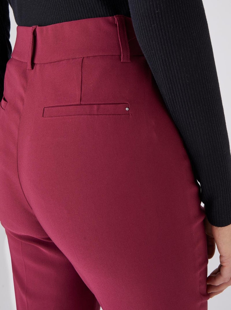 Pantalon 7/8ème tissu souple stretch - Damart Bordeaux - Kiabi