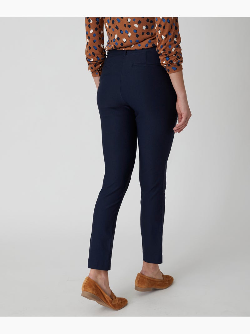 Pantalon 7/8ème toile extensible - Damart Bleu marine - Kiabi