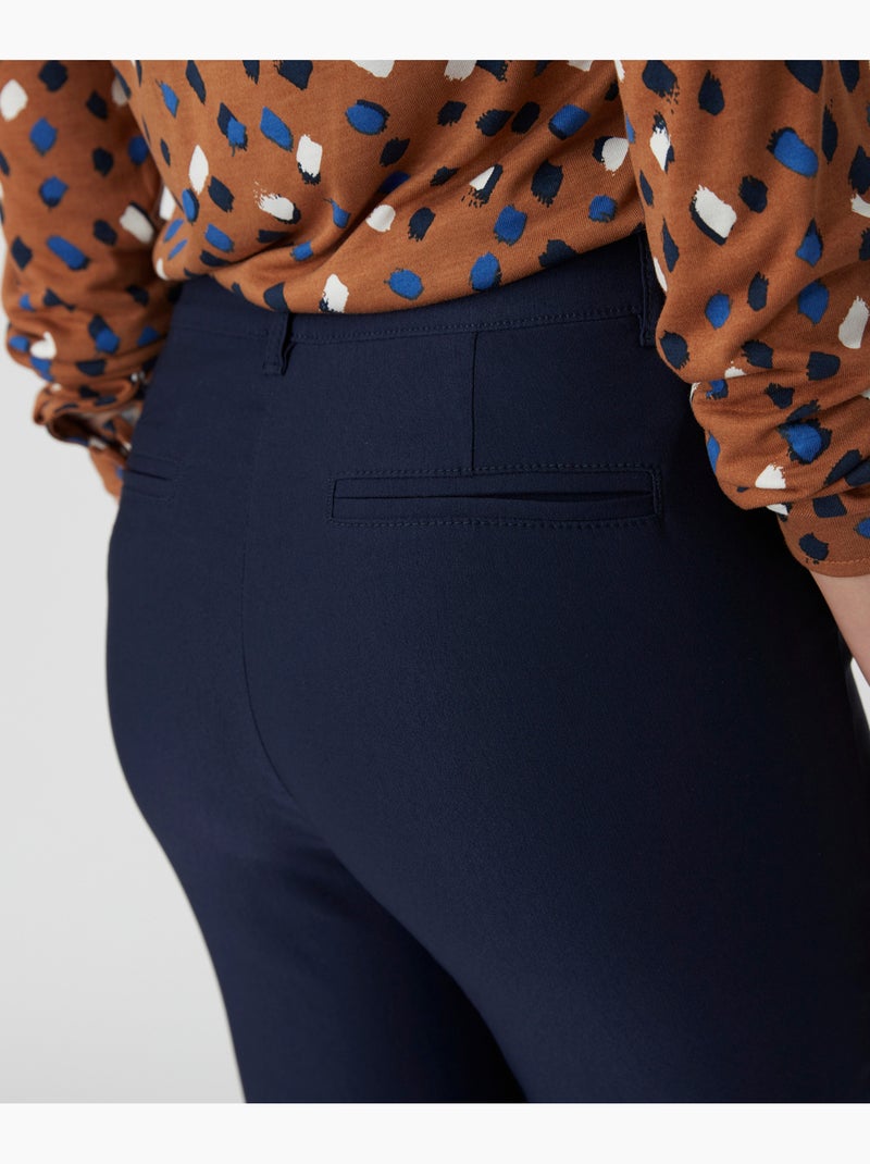 Pantalon 7/8ème toile extensible - Damart Bleu marine - Kiabi
