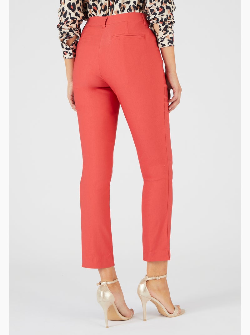 Pantalon 7/8ème toile extensible - Damart Corail - Kiabi