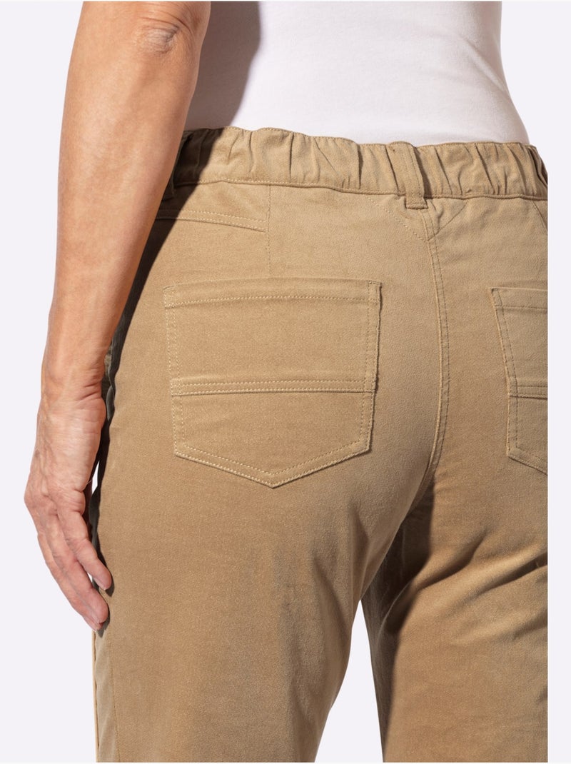 Pantalon 98% coton - taille courte - witt Doré - Kiabi