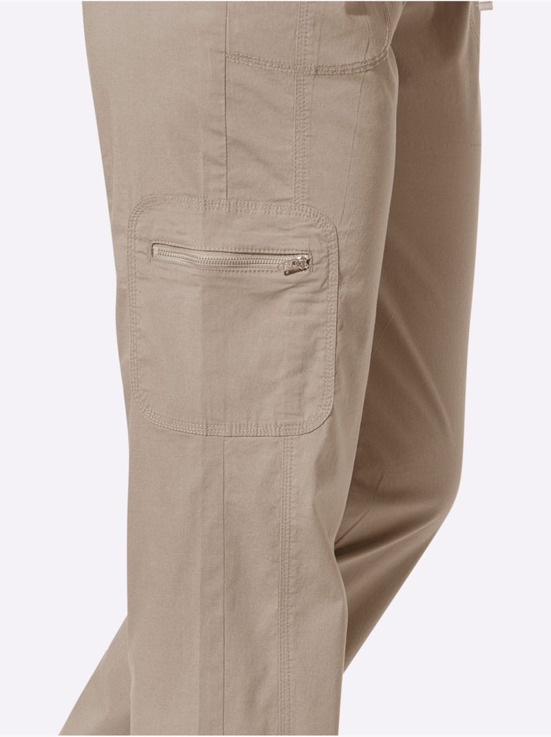Pantalon 98% Coton - Taille Standard - Witt Beige - Kiabi