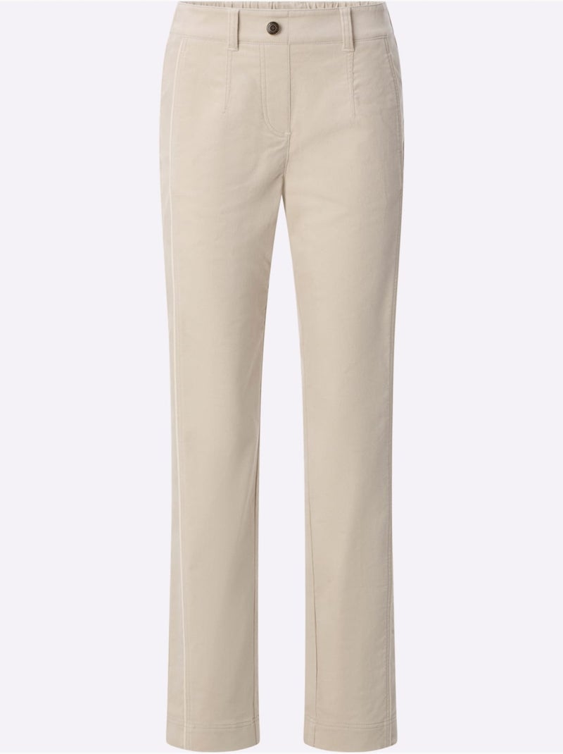 Pantalon 98% coton - taille standard - witt Sable - Kiabi