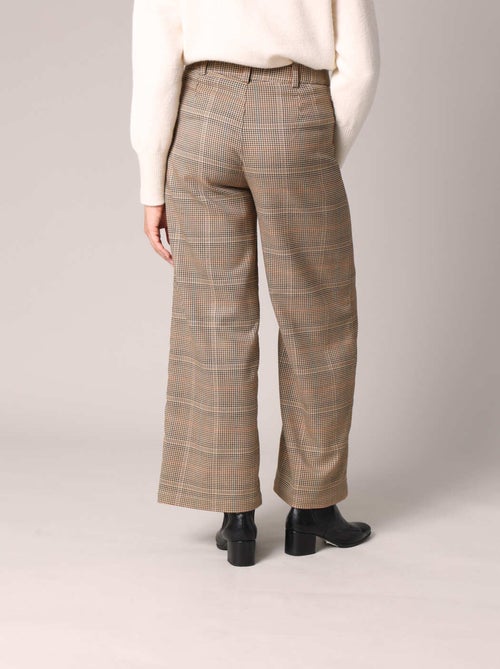 Pantalon à carreaux à jambes larges, style chic et confortable 'Deeluxe' - Kiabi