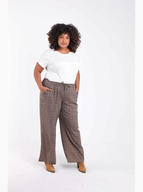 Pantalon à carreaux avec lurex PAPRIKA - Kiabi