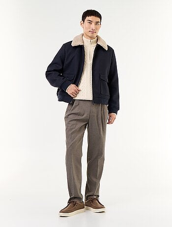 Pantalon à carreaux coupe fuselée