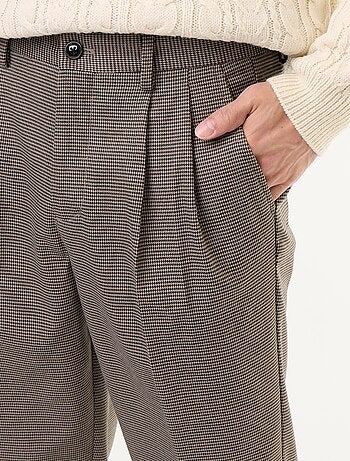 Pantalon à carreaux coupe fuselée