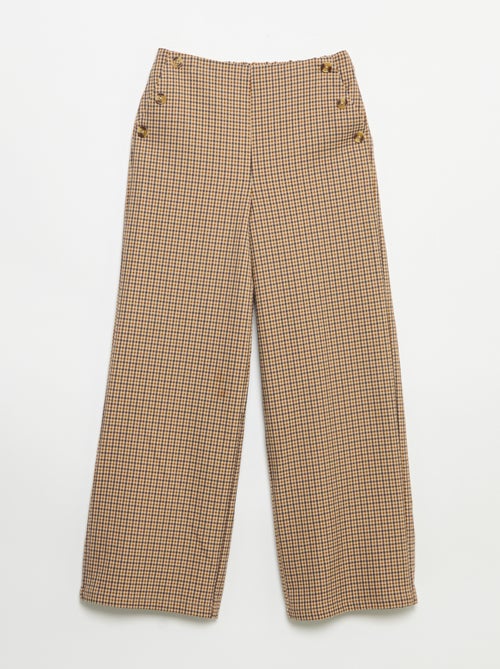 Pantalon à carreaux coupe large - Kiabi Pantalon à carreaux coupe large - Kiabi