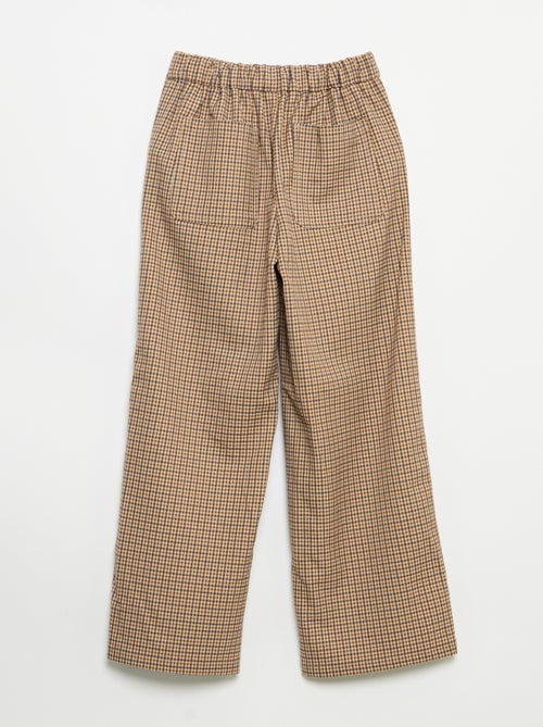 Pantalon à carreaux coupe large - Kiabi Pantalon à carreaux coupe large - Kiabi