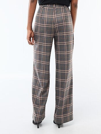 Pantalon à carreaux large fit