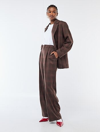 Pantalon à carreaux large fit