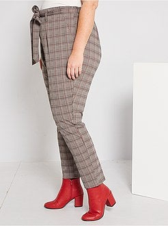 Pantalon à carreaux - Kiabi