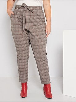 Pantalon à carreaux - Kiabi
