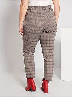 Pantalon à carreaux - Kiabi