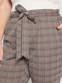 Pantalon à carreaux - Kiabi