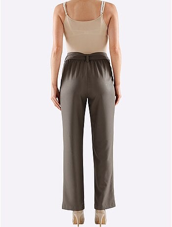 Pantalon confortable avec ceinture à nouer et poches pratiques - Taille courte - Witt