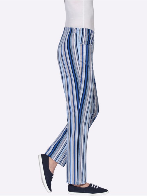 Pantalon à ceinture élastique avec 2 poches et rayures - Taille courte - Witt - Kiabi Pantalon à ceinture élastique avec 2 poches et rayures - Taille courte - Witt - Kiabi
