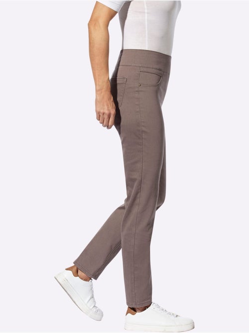 Pantalon à ceinture élastique avec 2 poches plaquées - Taille courte - Witt - Kiabi