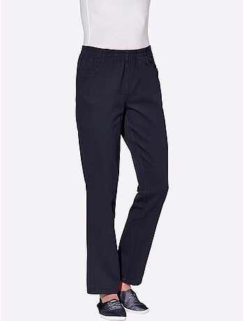 Pantalon à ceinture élastique avec 2 poches et rayures - Taille courte - Witt