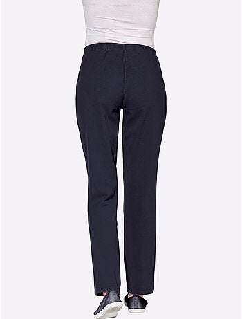 Pantalon à ceinture élastique avec 2 poches et rayures - Taille courte - Witt