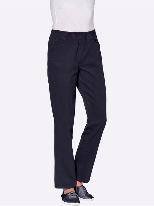 Pantalon à ceinture élastique avec deux poches et pieds larges - Taille courte - Witt - Kiabi Pantalon à ceinture élastique avec deux poches et pieds larges - Taille courte - Witt - Kiabi