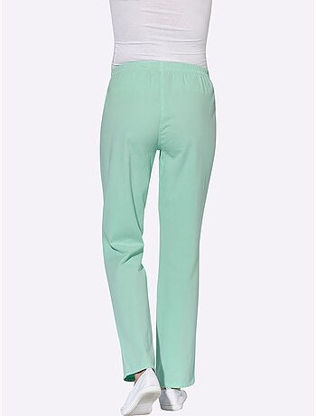 Pantalon à ceinture élastique avec 2 poches et rayures - taille courte - witt