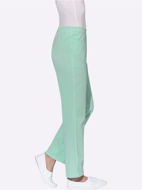 Pantalon à ceinture élastique avec deux poches et pieds larges - Taille courte - Witt - Kiabi Pantalon à ceinture élastique avec deux poches et pieds larges - Taille courte - Witt - Kiabi