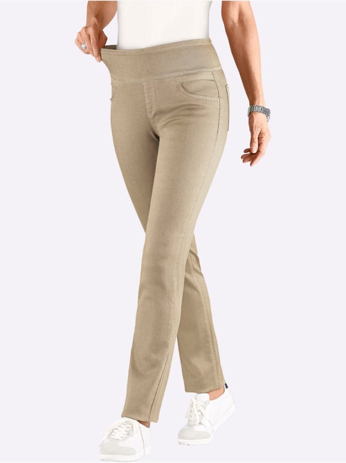 Pantalon à ceinture élastique avec fausses poches devant et derrière - Taille standard - Witt - Kiabi