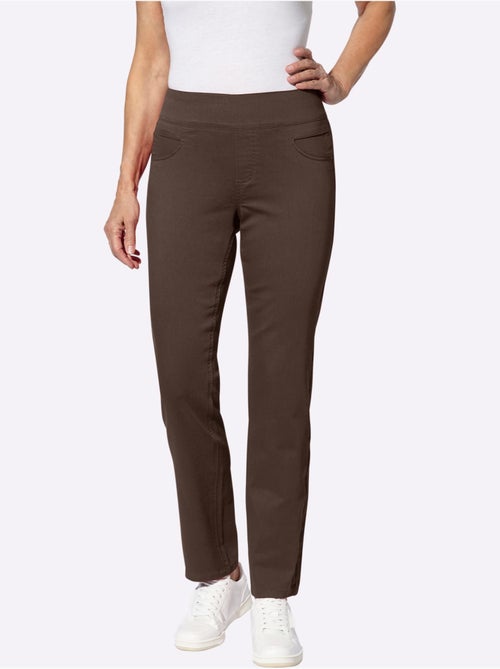 Pantalon à ceinture élastique avec fausses poches et matière confortable - Taille standard - Witt - Kiabi