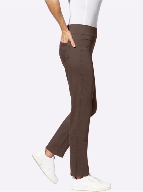 Pantalon à ceinture élastique avec fausses poches et matière confortable - Taille standard - Witt - Kiabi