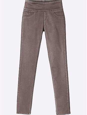 Pantalon à ceinture élastique avec fausses poches et patte à glissière - Taille extra courte - Witt