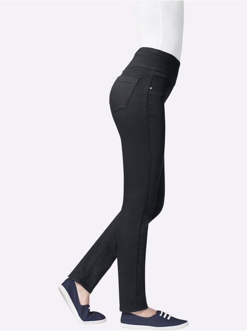 Pantalon à ceinture élastique avec fausses poches et style confortable - Taille courte - Witt - Kiabi