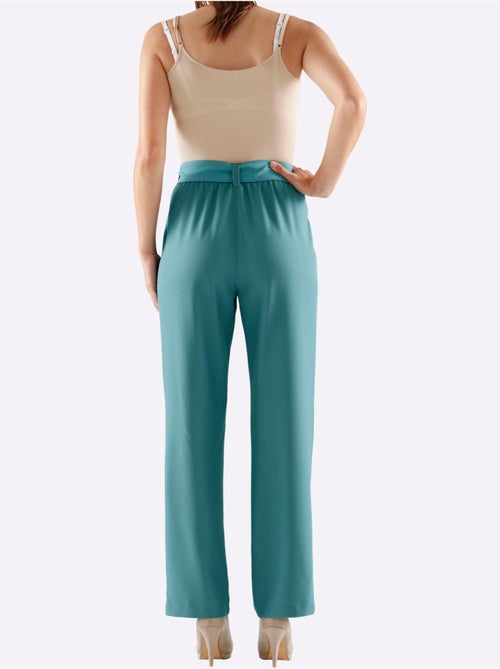 Pantalon à ceinture élastique avec poches pratiques et ceinture à nouer - Taille courte - Witt - Kiabi Pantalon à ceinture élastique avec poches pratiques et ceinture à nouer - Taille courte - Witt - Kiabi