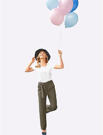 Pantalon léger à ceinture élastique et poches pratiques - taille standard - witt