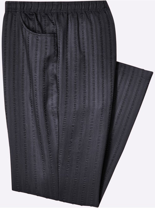 Pantalon à ceinture élastique avec rayures discrètes et léger - Taille standard - Moda Vilona - Kiabi