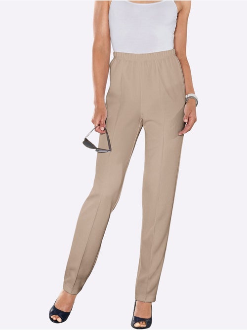Pantalon à ceinture élastique avec structure côtelée et nervures - Taille courte - Moda Vilona - Kiabi Pantalon à ceinture élastique avec structure côtelée et nervures - Taille courte - Moda Vilona - Kiabi