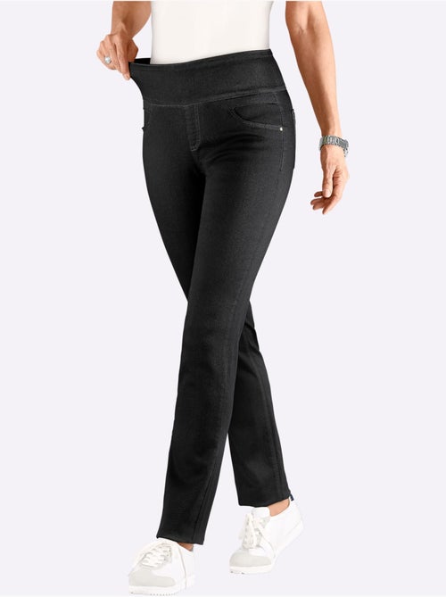 Pantalon à ceinture élastique haute avec poches avant et arrière - Taille extra courte - Witt - Kiabi