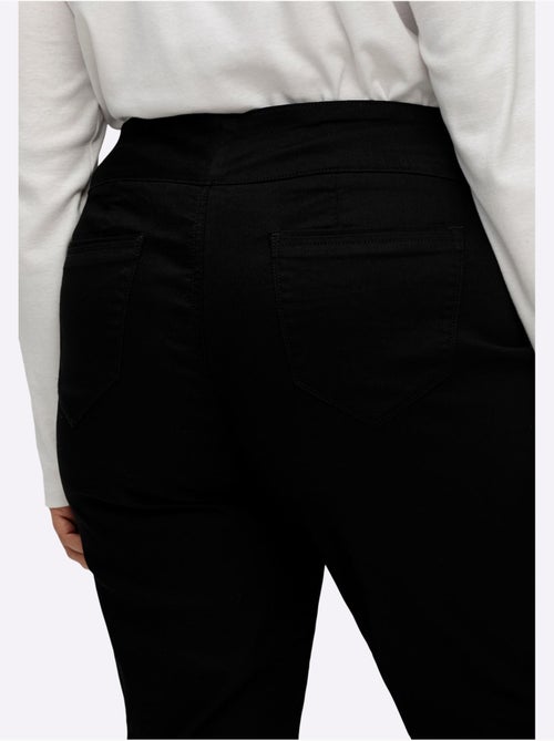 Pantalon à ceinture élastique haute avec poches avant et arrière - Taille extra courte - Witt - Kiabi