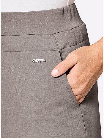 Pantalon à ceinture élastique interlock - taille courte - witt