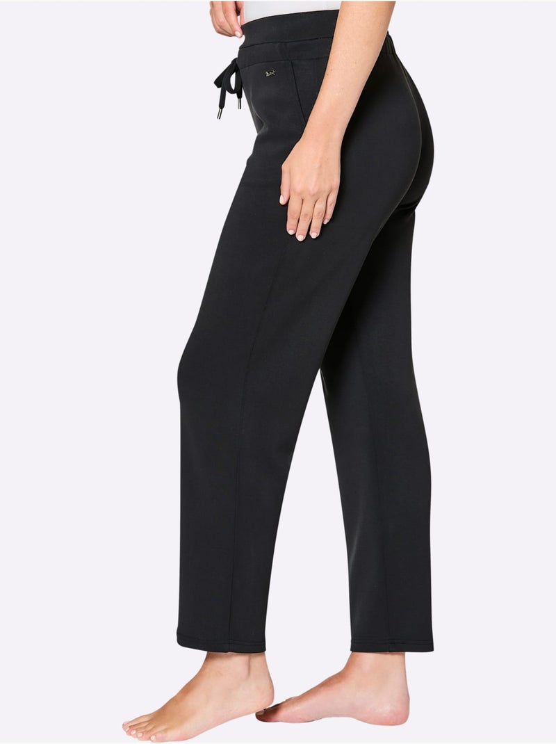 Pantalon à ceinture élastique interlock - taille courte - witt Noir - Kiabi